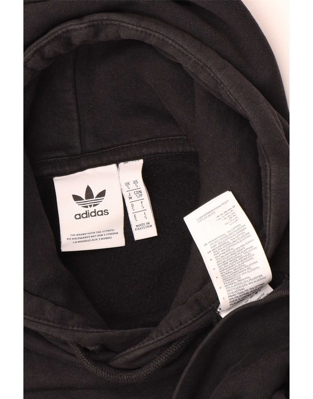 Adidas Herren Kapuzenpullover Small Schwarz Baumwolle