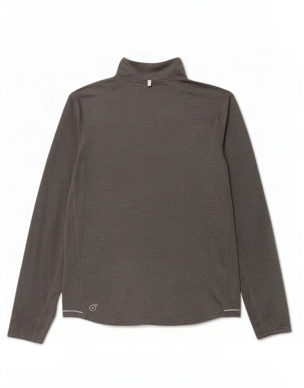 Puma Damen-Pullover-Trainingsanzugoberteil mit Reißverschluss, UK 14, mittelgraues Polyester
