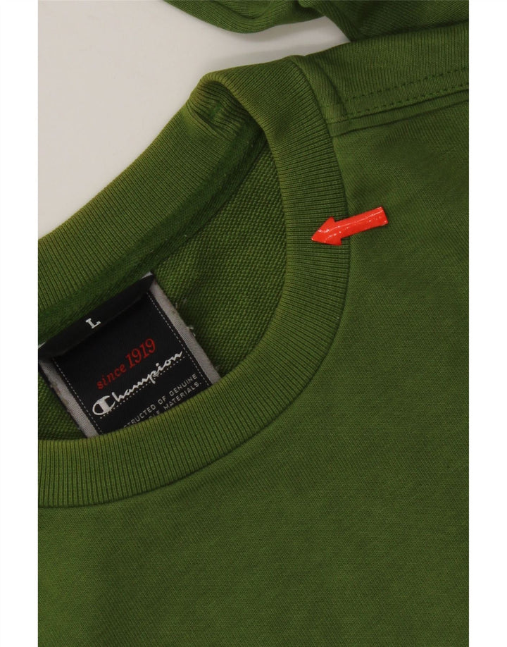 Champion Herren-Sweatshirt mit Grafik, groß, grüne Baumwolle