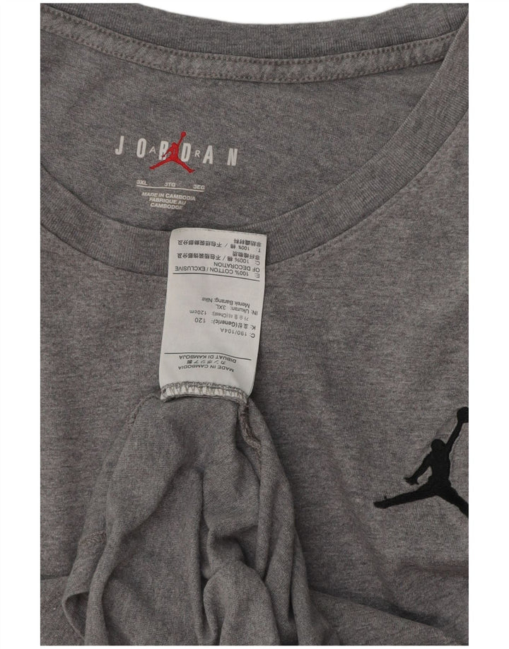 JORDAN Herren T-Shirt Top 3XL Grau Baumwolle