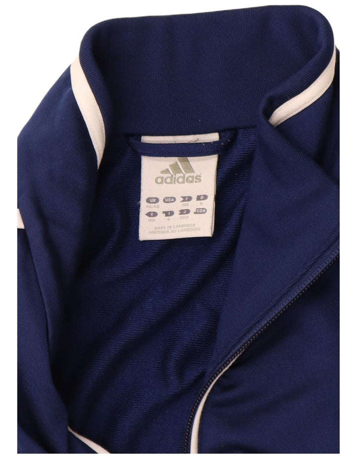 ADIDAS Herren-Trainingsanzug-Top-Jacke, UK 46/48 XL, Marineblau, Farbblock