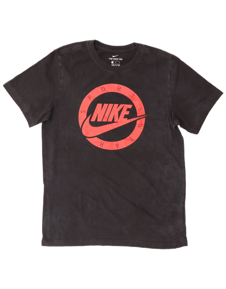 NIKE Herren-T-Shirt mit Grafik, mittelschwarz, Baumwolle