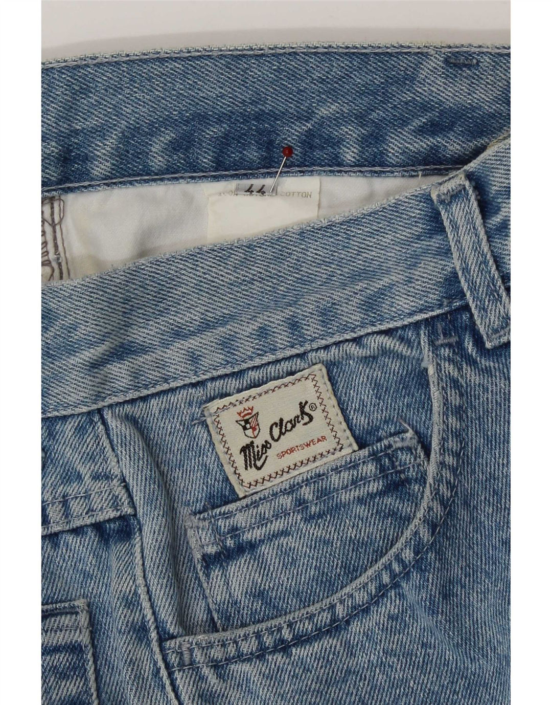 CLARK Damen Tapered Jeans IT 44 Medium W27 L31 Blaue Baumwolle