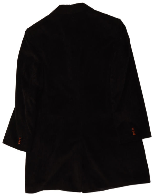 Velluto Duca Visconti Herren Cordmantel IT 58 4XL Schwarz