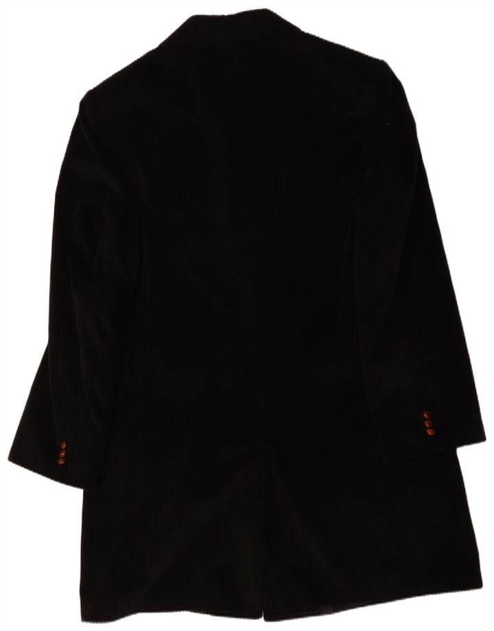 Velluto Duca Visconti Herren Cordmantel IT 58 4XL Schwarz