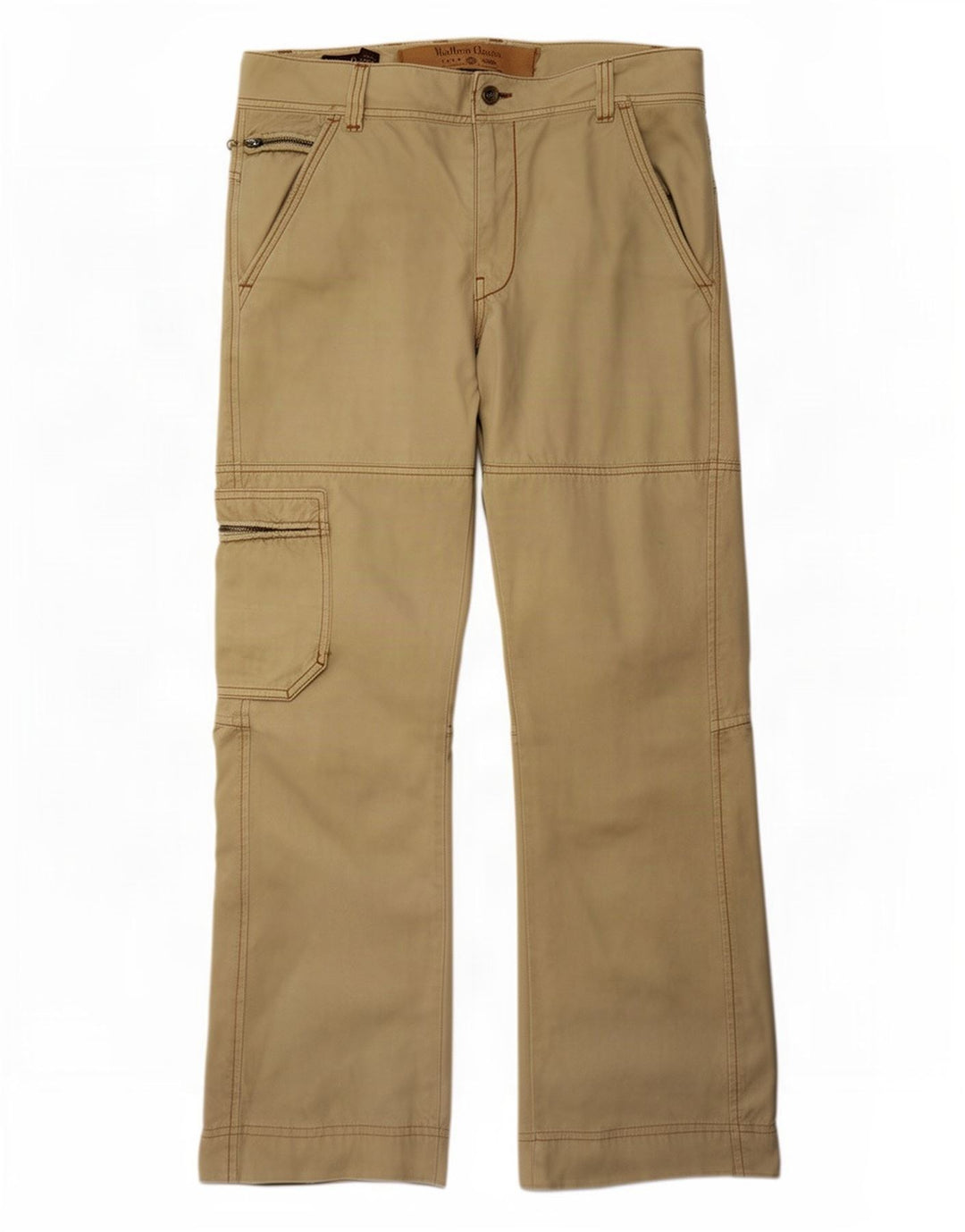 Gerade Herren-Cargohose von Marlboro Classics, W32, L34, Khaki, Baumwolle