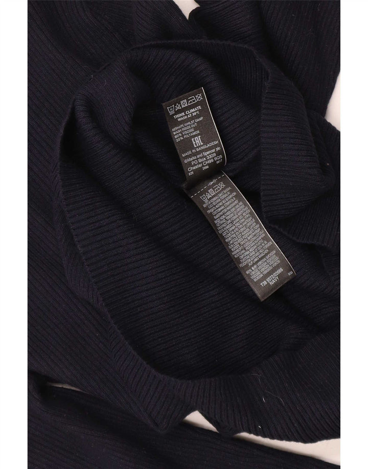 Marks & Spencer Damen-Pullover mit Rollkragen, Gr. 12, mittleres Marineblau