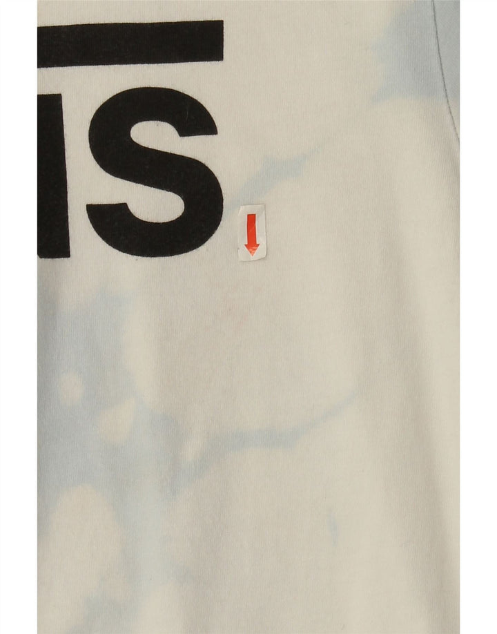 Vans Damen Grafik-T-Shirt Top UK 10 Small Weiß Tie Dye