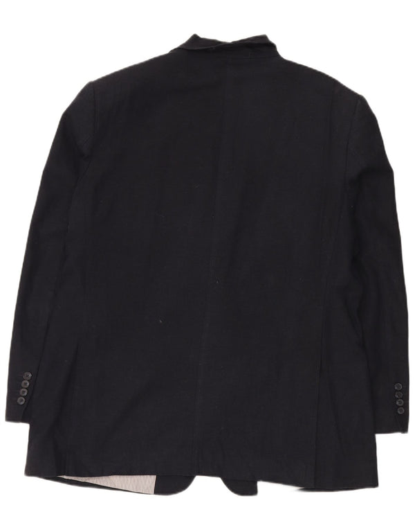 Marks & Spencer Herren-Blazer mit 2 Knöpfen, UK 44, XL, Marineblau, Leinen