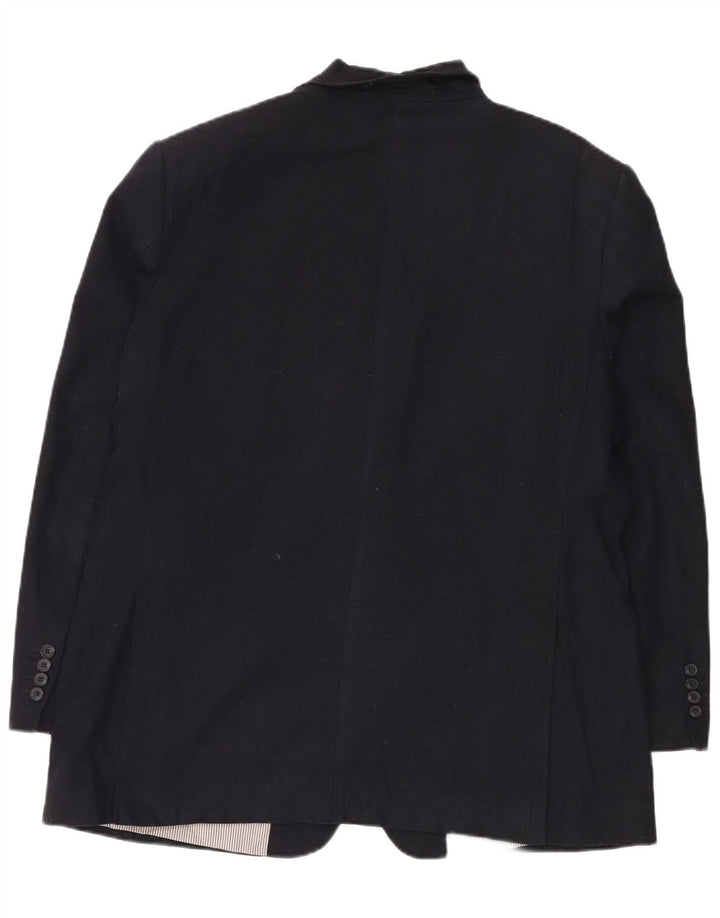 Marks & Spencer Herren-Blazer mit 2 Knöpfen, UK 44, XL, Marineblau, Leinen