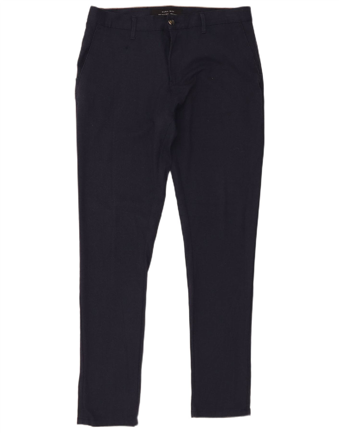 Zara Slim Chino-Hose für Herren, EU 40, Mittel W31 L30, Marineblau, Polyester
