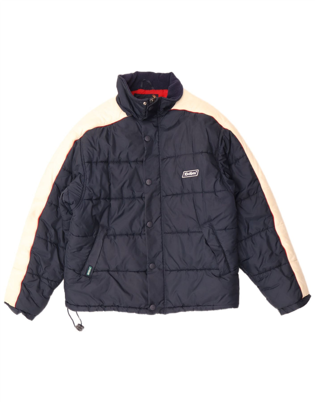 Kickers Wattierte Herrenjacke UK 38 Medium Navy Blue Colourblock Nylon