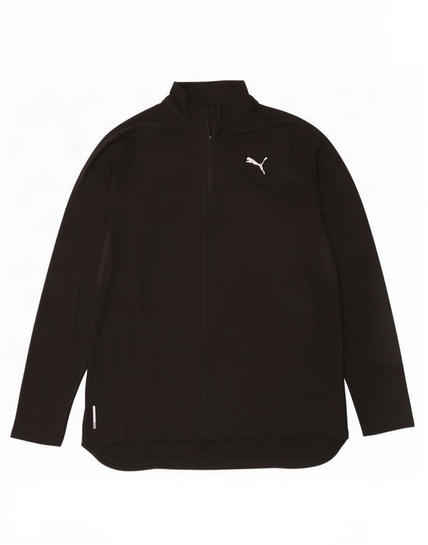 Puma Herren-Pullover-Trainingsanzug mit Reißverschluss, Größe L, Schwarz