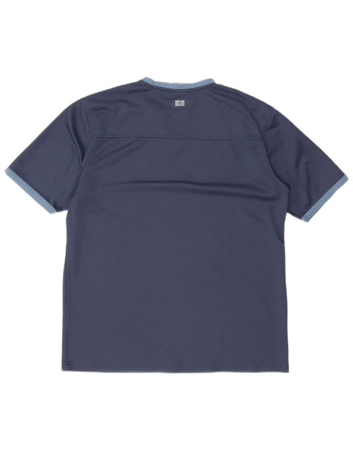 Umbro Herren-T-Shirt mit Grafik, XL, Marineblau, Farbblock-Polyester