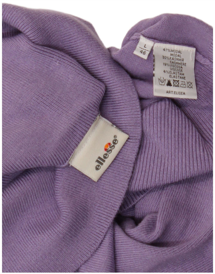 ELLESSE Rollkragenpullover für Damen IT 46 Large Lila Modal