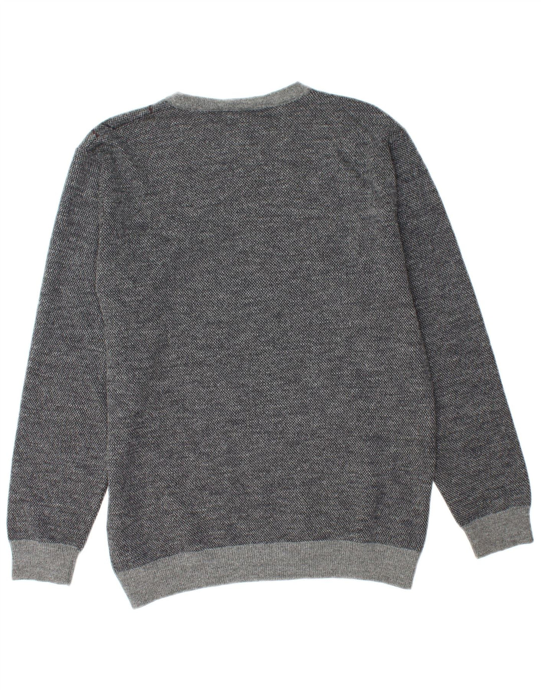 RODES Mens Crew Neck Jumper Sweater 2XL Grey Argyle/Diamond Wool