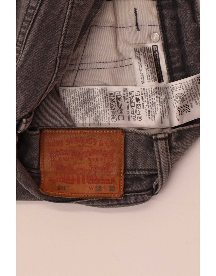 Levi's Herren 511 Slim Jeans W32 L30 Graue Baumwolle