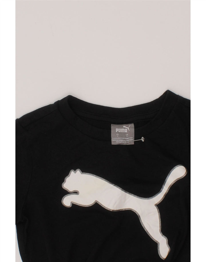 Puma Jungen Graphic T-Shirt Top 3-4 Jahre Schwarz