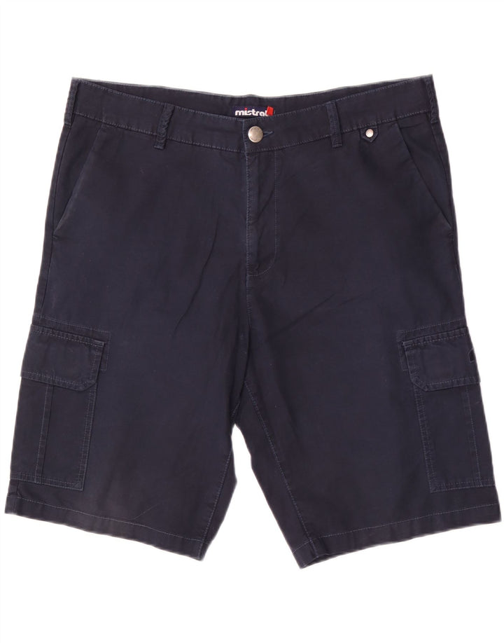 Mistral Herren Cargoshorts IT 54 2XL W38 Marineblaue Baumwolle