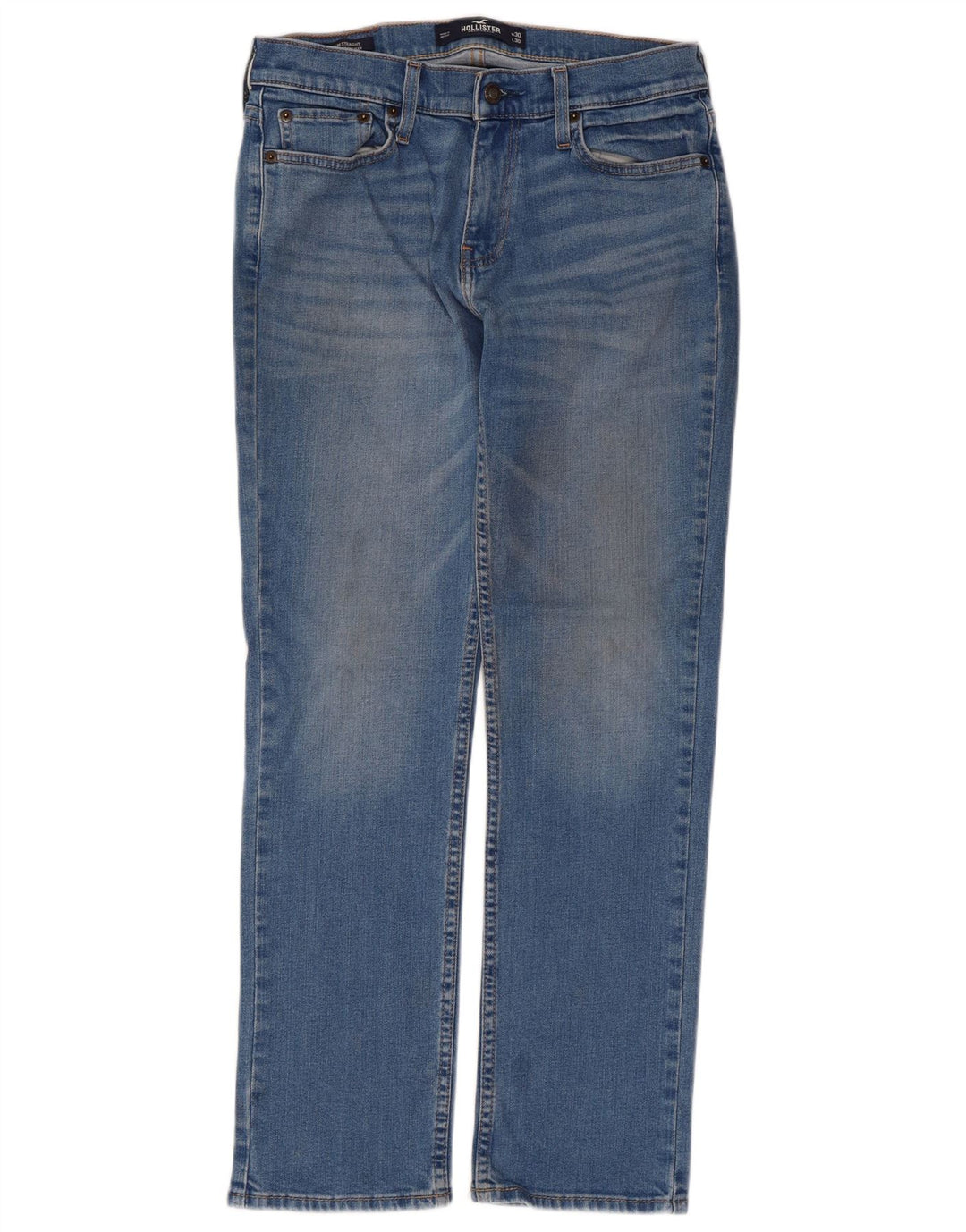 Hollister Damen Slim Straight Jeans W30 L30 Blau
