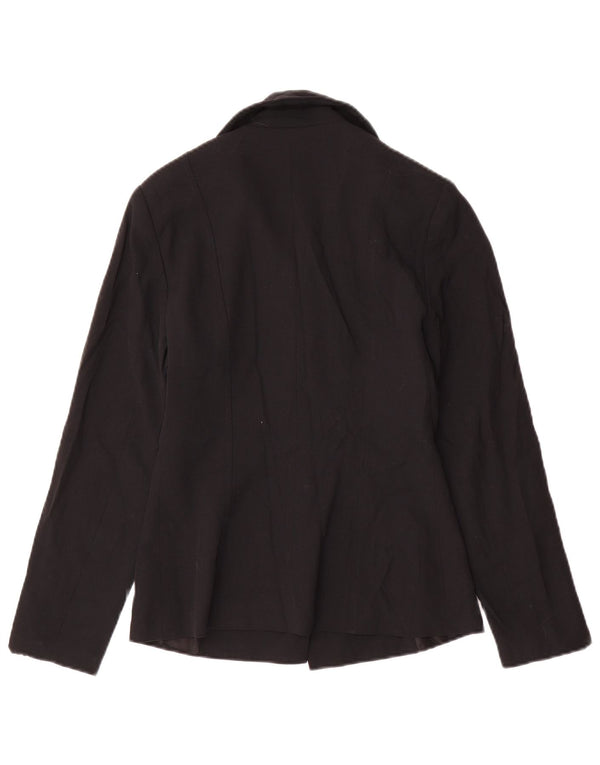 Vintage Damen 4-Knopf-Blazerjacke UK 10 Small Schwarz