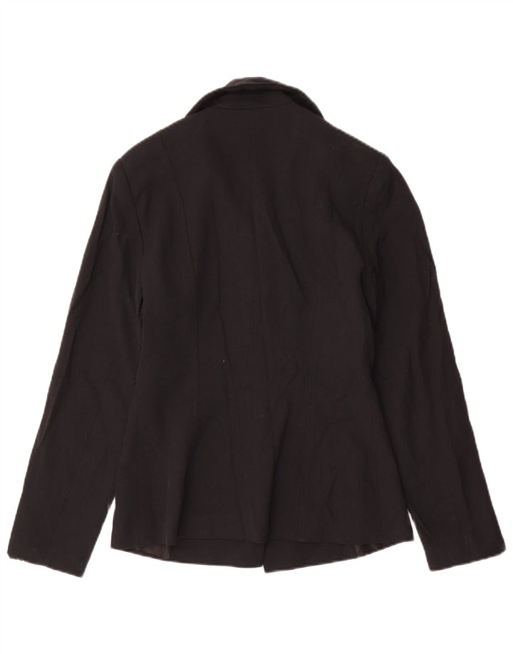 Vintage Damen 4-Knopf-Blazerjacke UK 10 Small Schwarz