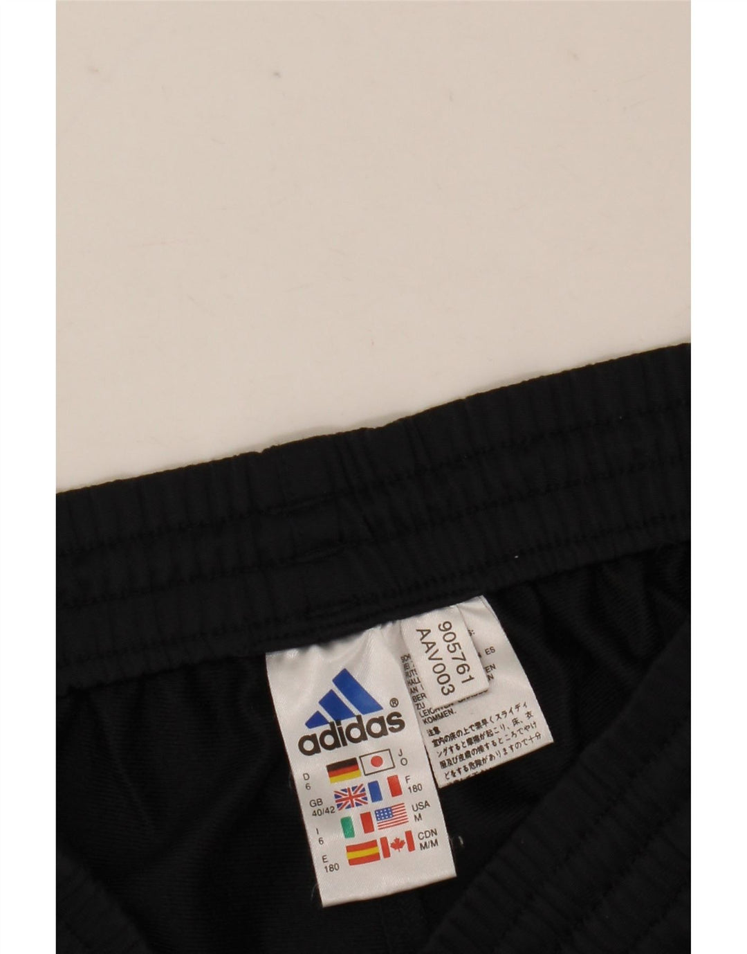 Adidas Herren-Trainingshose UK 40/42 Mittelschwarzes Colourblock-Polyester