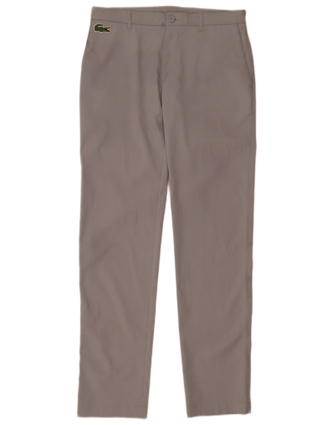 Lacoste Slim Chino-Hose für Herren, Größe 40, mittelgroß, W32, L33, grau, Polyester