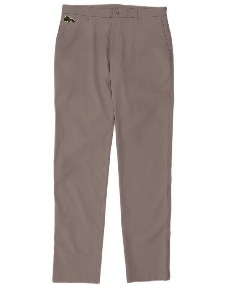 Lacoste Slim Chino-Hose für Herren, Größe 40, mittelgroß, W32, L33, grau, Polyester