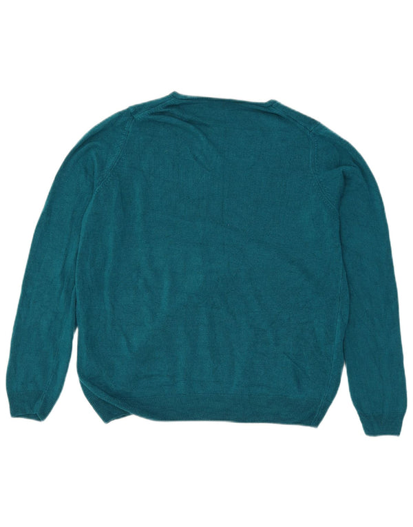 Marks & Spencer Damen-Pullover mit U-Boot-Ausschnitt, Gr. 18, XL, Blau, Acryl