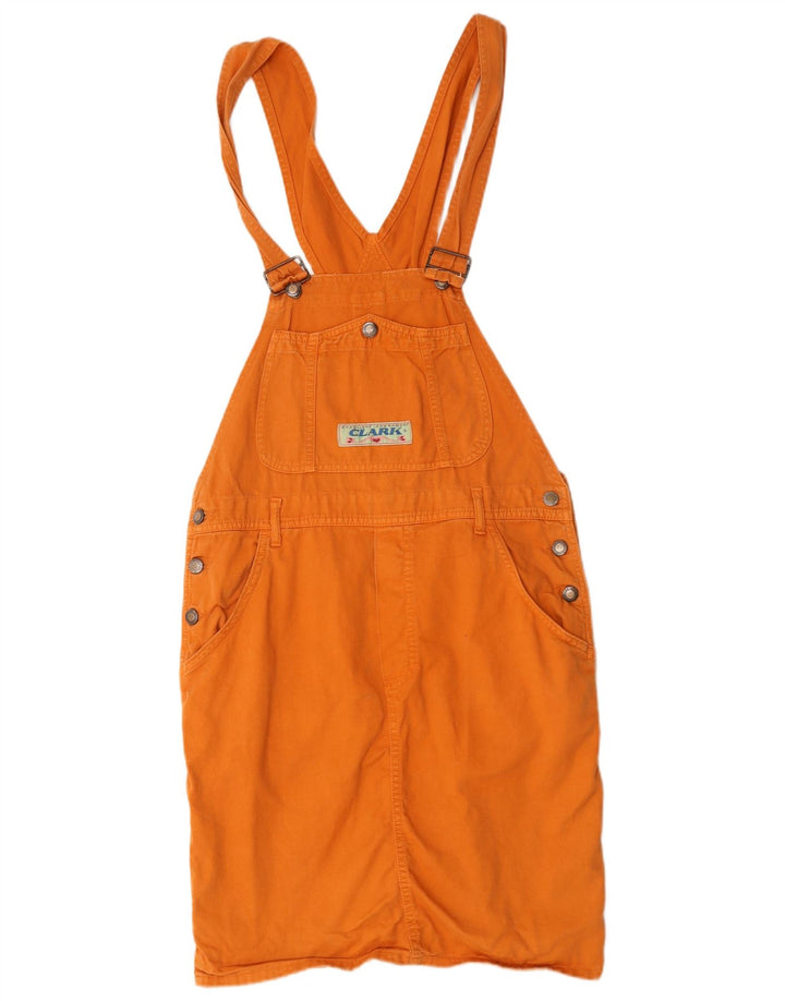 CLARK Damen Latzkleid UK 14 Mittelorange Baumwolle