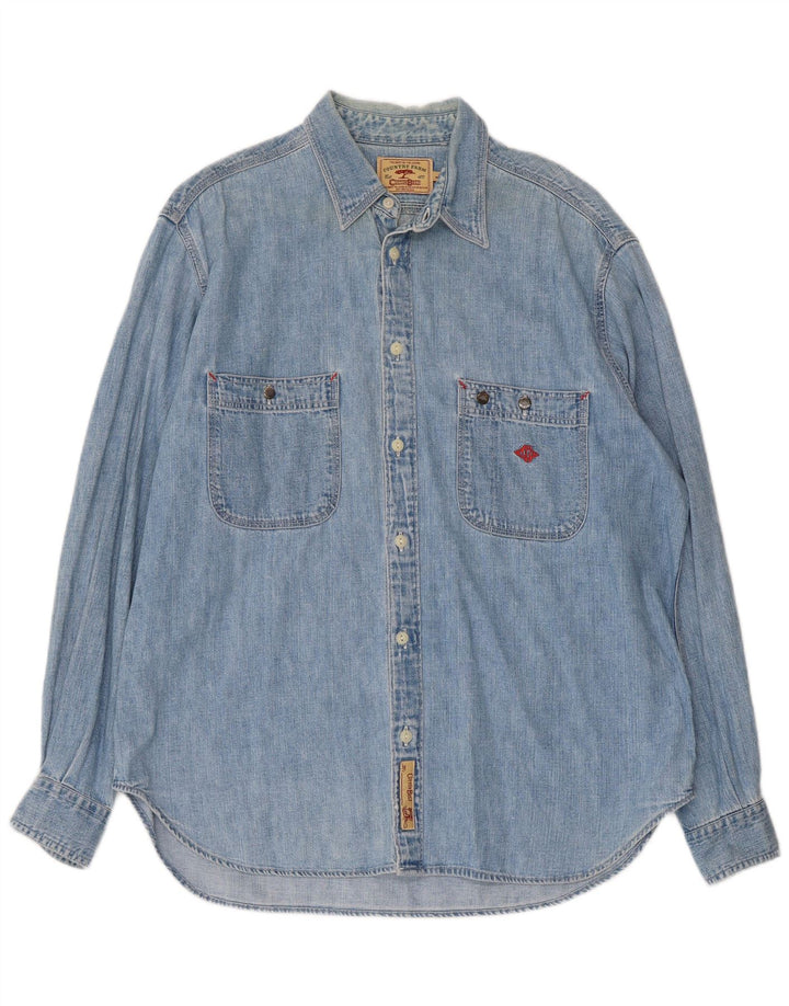 COTTON BELT Herren-Jeanshemd, große blaue Baumwolle