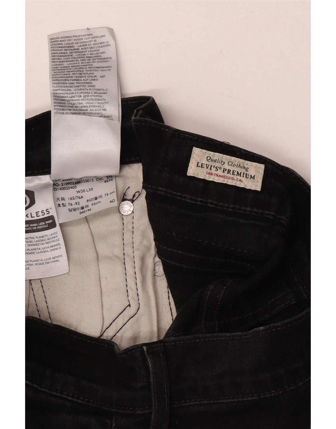 Levi's Herren Slim Jeans W30 L30 schwarze Baumwolle