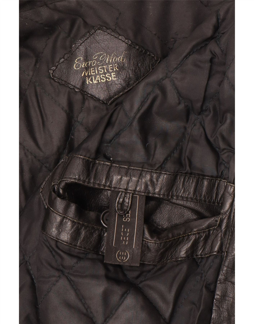 Vintage Herren Lederjacke UK 40 Großes schwarzes Leder
