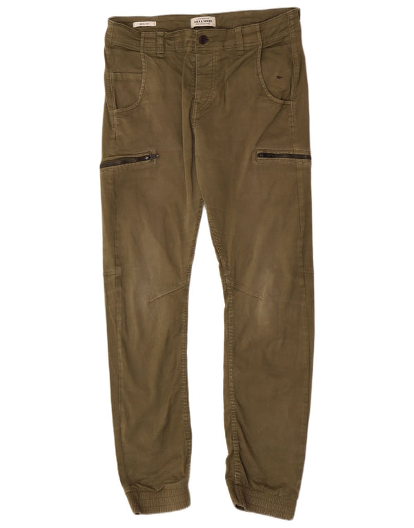 Jack & Jones Herren Anti Fit Jogger Cargohose W31 L29 Khaki Baumwolle