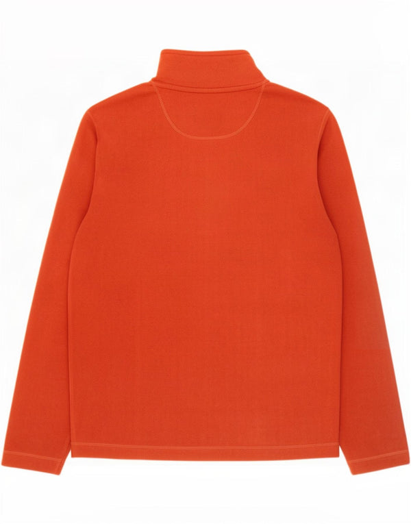 Weird Fish Herren-Fleecepullover mit Reißverschluss am Hals, großes braunes Polyester