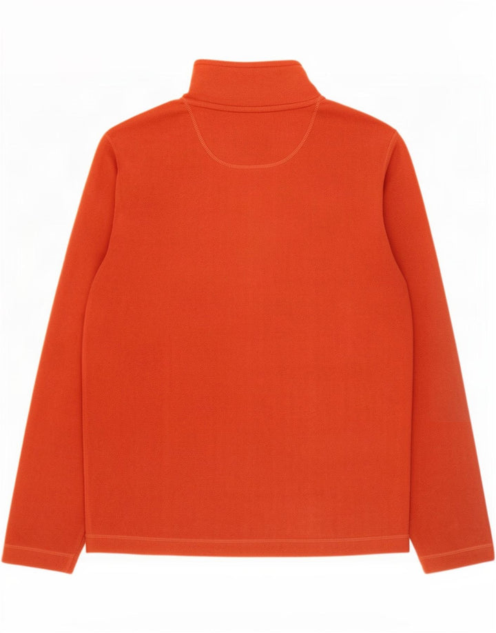 Weird Fish Herren-Fleecepullover mit Reißverschluss am Hals, großes braunes Polyester