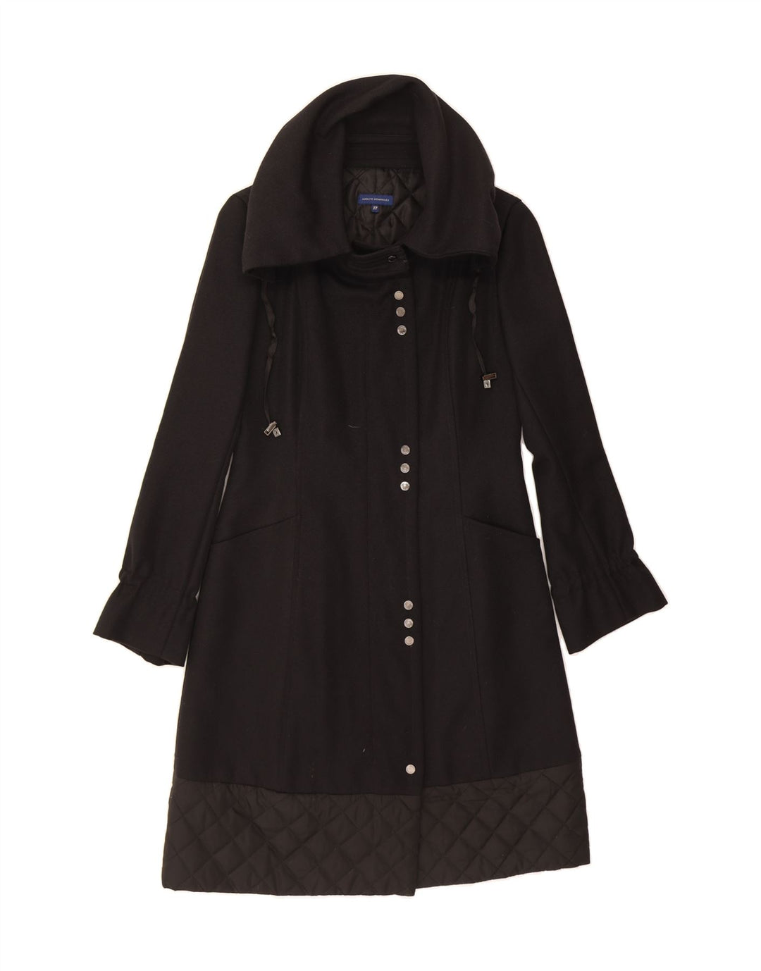 ADOLFO DOMINGUEZ Womens Overcoat UK 6 XS Black Vintage Adolfo Dominguez and Second-Hand Adolfo Dominguez from Messina Hembry 