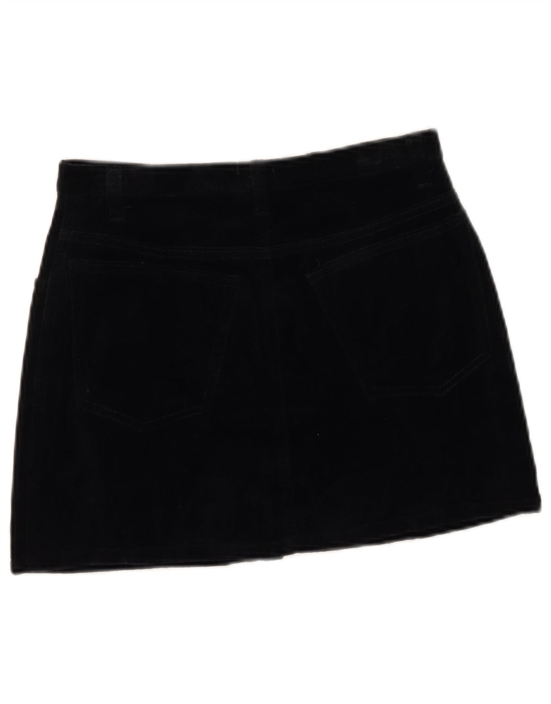 Sisley Damen Minirock IT 42 Medium W27 Schwarze Baumwolle