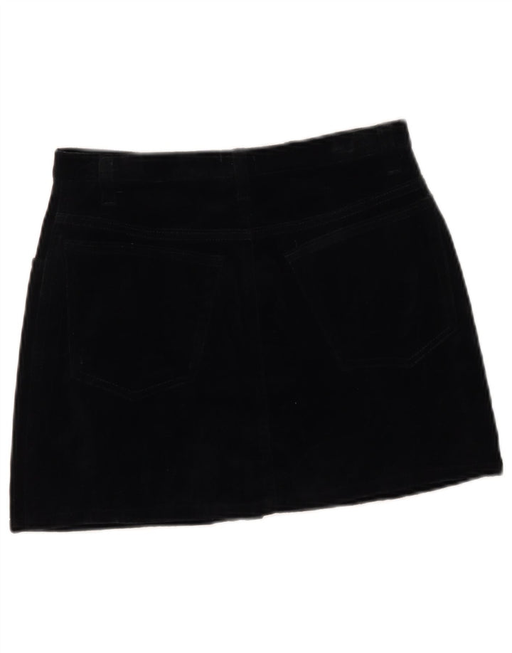 Sisley Damen Minirock IT 42 Medium W27 Schwarze Baumwolle