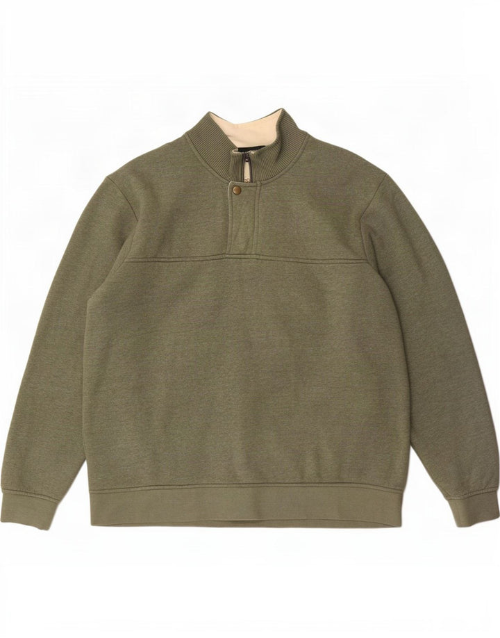 Orvis Herren-Sweatshirt mit Reißverschluss, XL, Khaki, Baumwolle