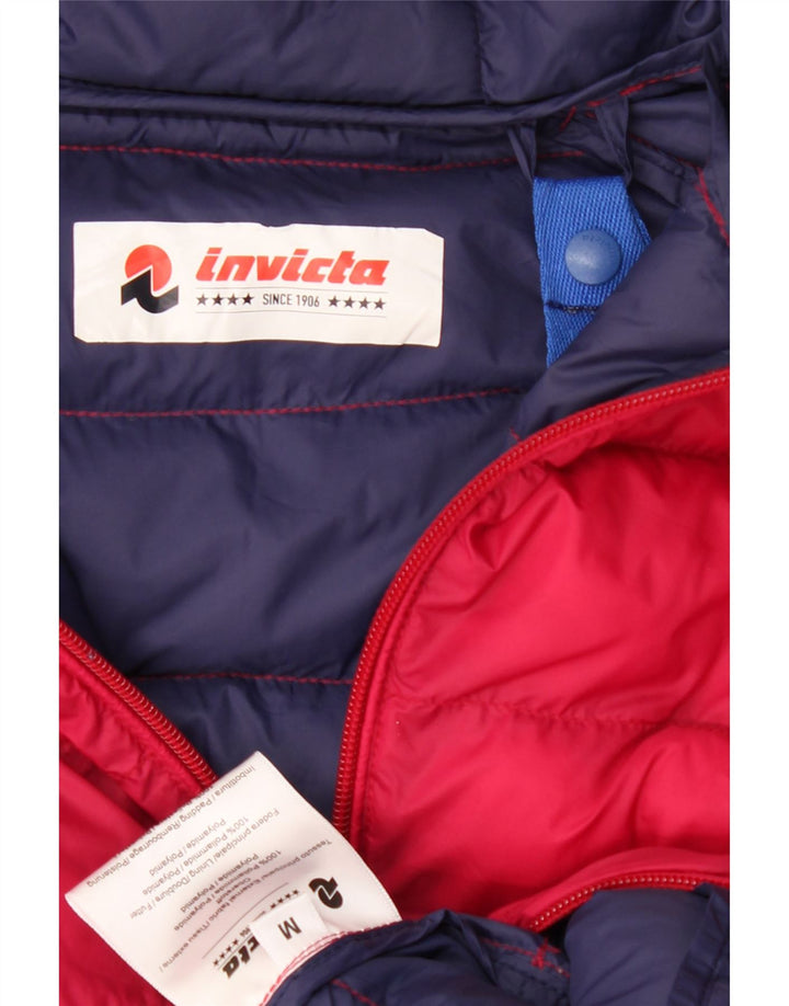 INVICTA Womens Hooded Padded Jacket UK 12 Medium Pink Polyamide Vintage Invicta and Second-Hand Invicta from Messina Hembry 