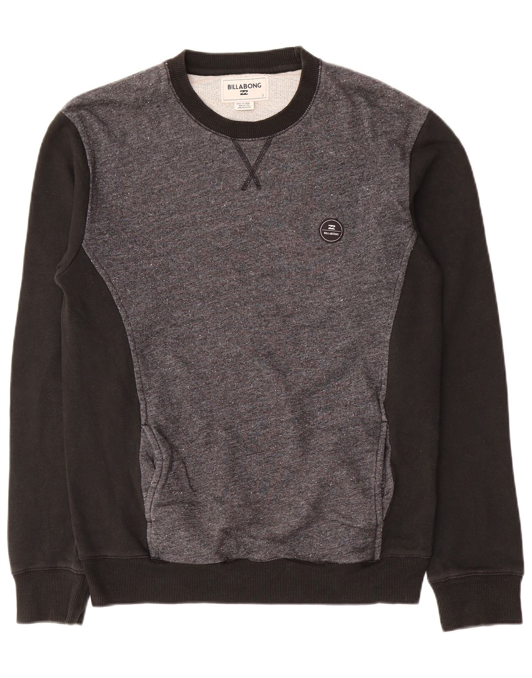 Billabong Herren-Sweatshirt, Pullover, Größe S, Grau, Colourblock-Baumwolle