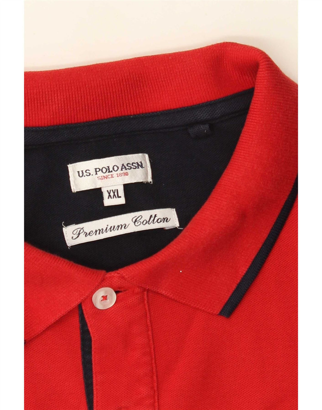 U.S. Polo Assn. Herrenhemd 2XL aus roter Baumwolle