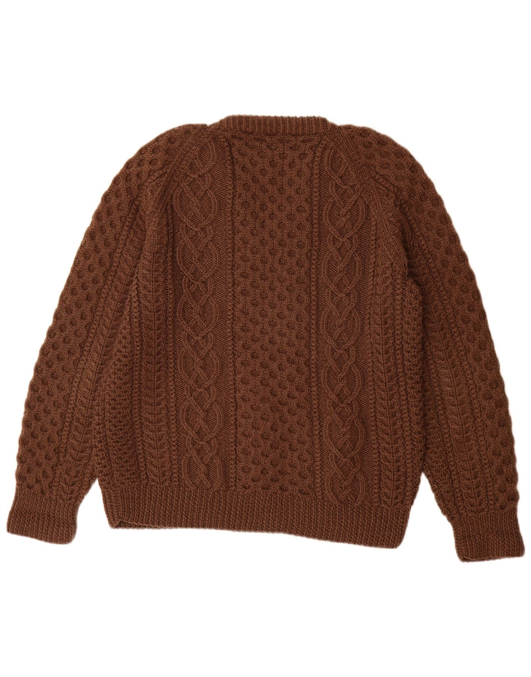 VINTAGE Damen-Pullover mit V-Ausschnitt, Gr. 14, Braun