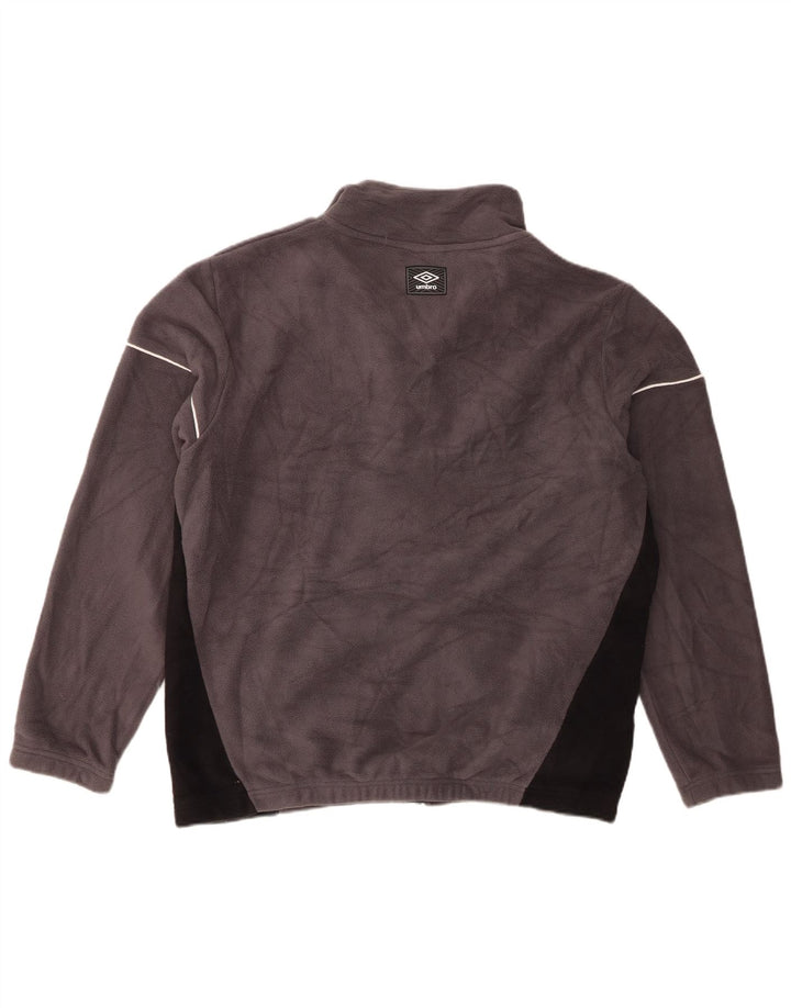 Umbro Herren Fleecejacke UK 38 Mittelgraues Colourblock-Polyester