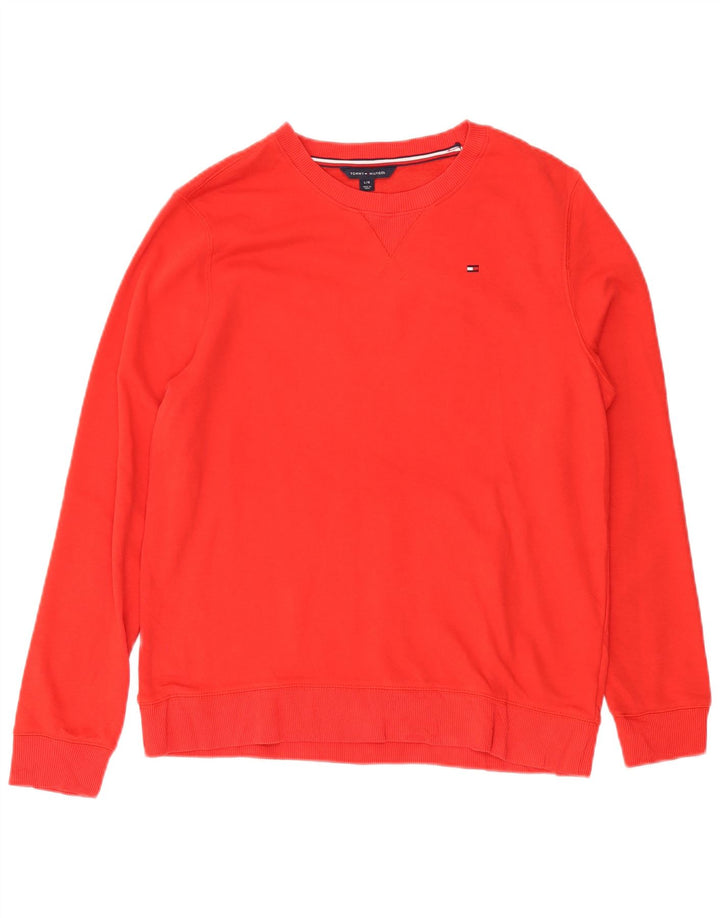 Tommy Hilfiger Damen Sweatshirt Pullover UK 16 Large Rot