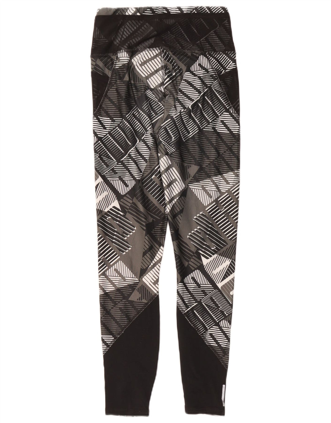 Puma Womens Graphic Leggings UK 4 XS Schwarz Polyester