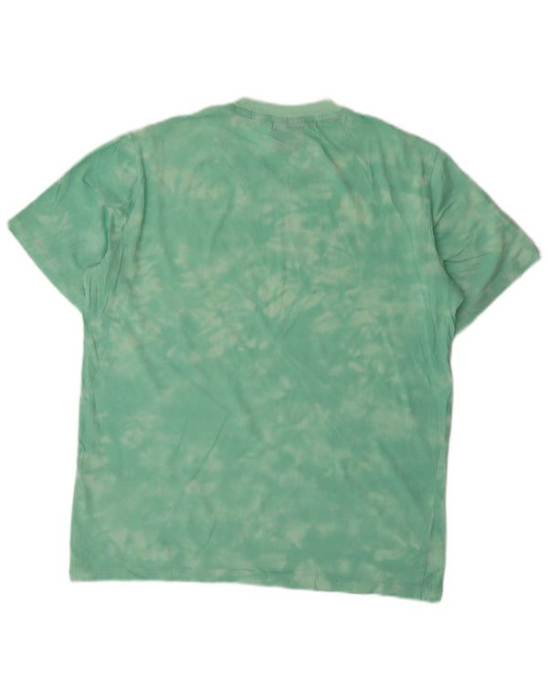 Champion Herren-T-Shirt mit Grafik, Größe S, Grün, Batikfärbung