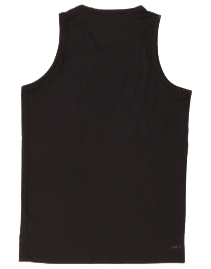 Adidas Herren Graphic Vest Top Mittelschwarzes Polyester